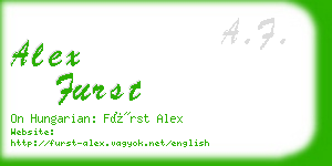 alex furst business card